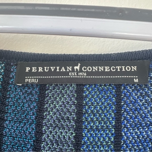 Peruvian Connection Scoop Neck Fit and Flare Patterned Knit Mini Dress - Picture 4 of 5